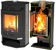 Камин отопительный Теплодар Румба