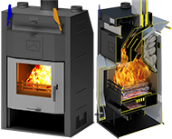 Камин отопительно-банный Теплодар Сиеста