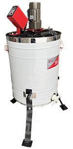 Медогонка 2-х рамочная оборотная "Катюша"  с электроприводом РЭК-1 на ножках, клапан пластик