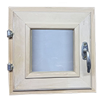 Окно для бани 30х30 липа двойное стекло