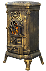 Печь-камин отопительный Везувий А-01 золото