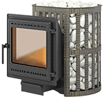 Изображение банной печи Везувий Легенда Ковка 22 (505) дверца с большим стеклом