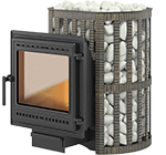 Изображение печи для бани Везувий Легенда Ковка 28 (505) дверца с большим стеклом