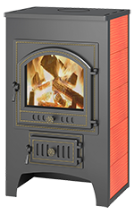 Печь-камин отопительный Везувий ПК-01 (205) красный