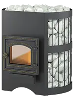 Стальная печь Везувий Оптимум Стандарт 14 дверь со стеклом (топка без выноса)