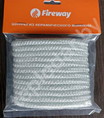 Шнур керамический уплотнительный 6мм для дымохода и печей