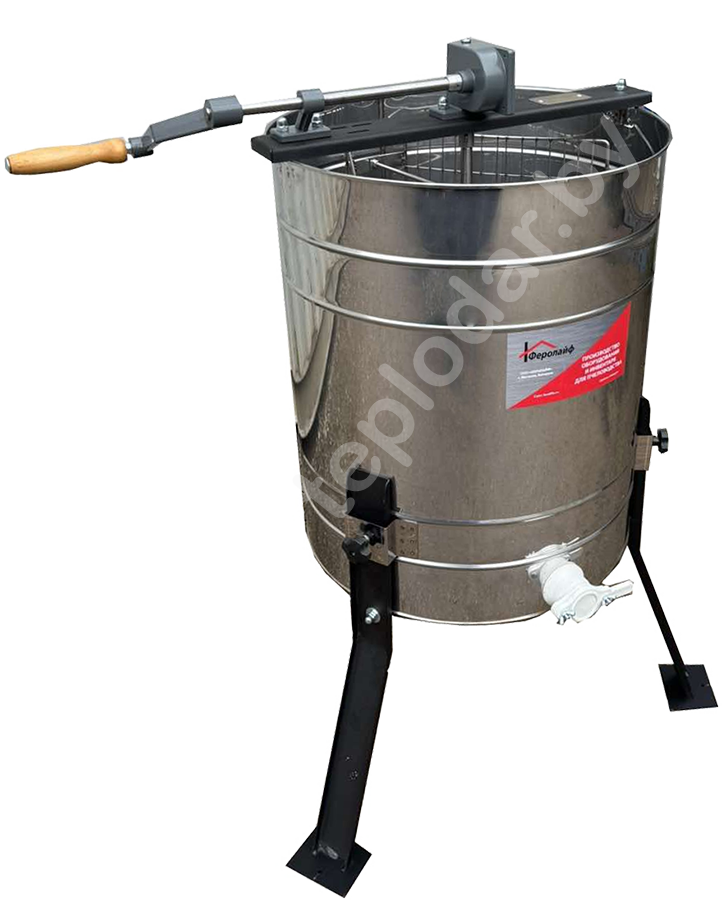 Медогонка 3-х рамочная не оборотная Балеринка на ножках, клапан пластик Медогонка на 3 рамки необоротная Белеринка на ножках, клапан пластик