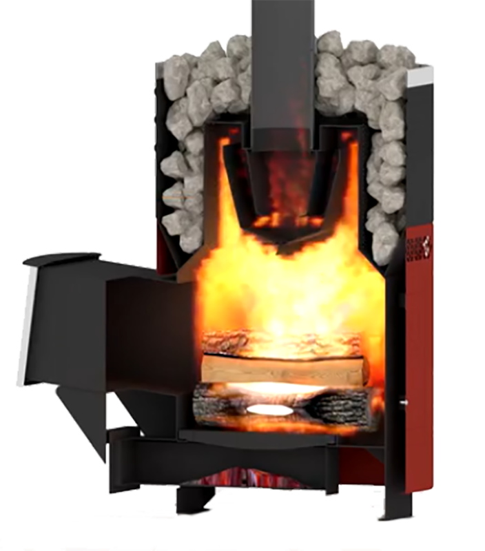 Печь Теплодар Русь разрез топки Печь банная Теплодар Русь в разрезе топки