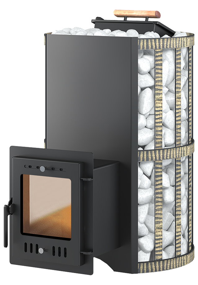 Стальная печь для бани Везувий Скиф с закрытой каменкой Стандарт (ДТ-3) Банная печь Везувий Скиф с закрытой каменкой Ковка (210) "М"